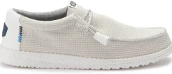 Leinenschuhe|Schnürschuhe|HeyDude Leinenschuh in Übergrößen Weiß
