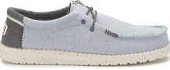 Leinenschuhe|Schnürschuhe|HeyDude Leinenschuh in Übergrößen Blau