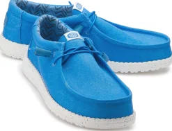 Leinenschuhe|Schnürschuhe|HeyDude Leinenschuh in Übergrößen Blau