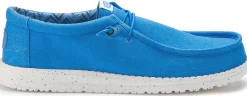 Leinenschuhe|Schnürschuhe|HeyDude Leinenschuh in Übergrößen Blau