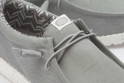 Leinenschuhe|Schnürschuhe|HeyDude Leinenschuh in Übergrößen Grau