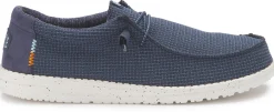 Leinenschuhe|Schnürschuhe|HeyDude Leinenschuh in Übergrößen Blau