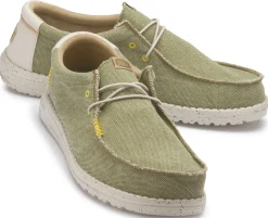 Leinenschuhe|Schnürschuhe|HeyDude Leinenschuh in Übergrößen Grün