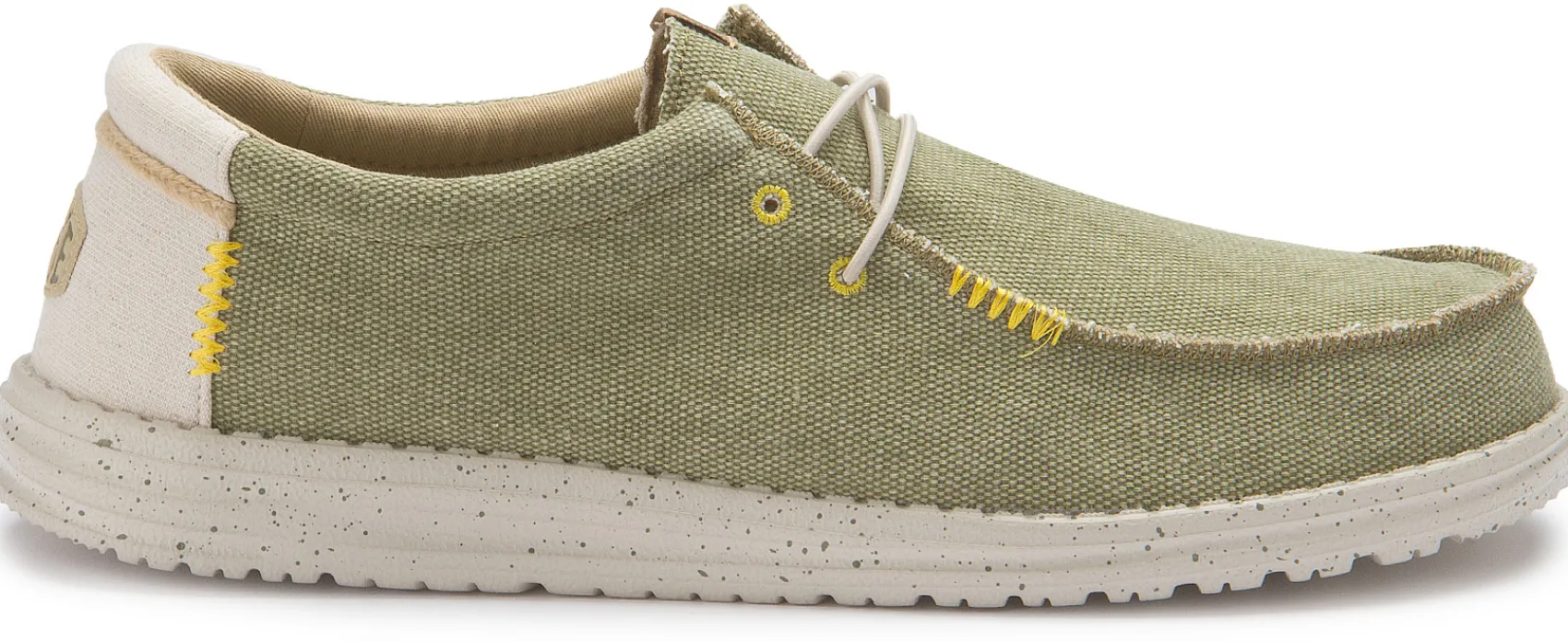 Leinenschuhe|Schnürschuhe|HeyDude Leinenschuh in Übergrößen Grün