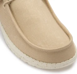 Leinenschuhe|Schnürschuhe|HeyDude Leinenschuh in Übergrößen Beige