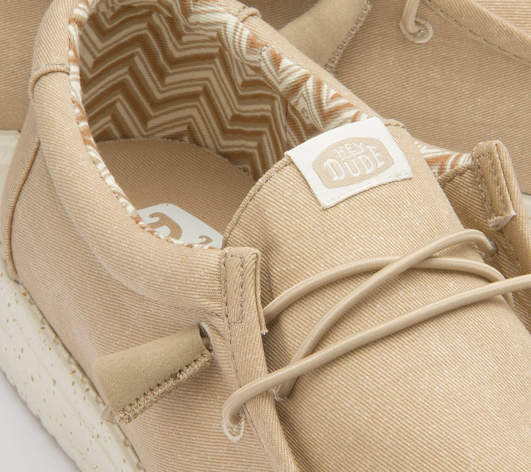 Leinenschuhe|Schnürschuhe|HeyDude Leinenschuh in Übergrößen Beige