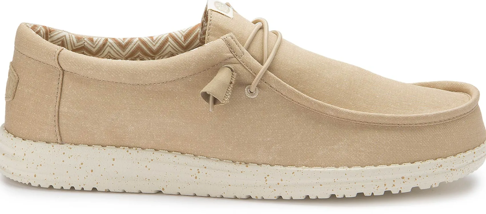 Leinenschuhe|Schnürschuhe|HeyDude Leinenschuh in Übergrößen Beige