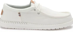 Leinenschuhe|Schnürschuhe|HeyDude Leinenschuh in Übergrößen Weiß