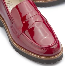 Slipper|Horsch Schuhe Loafer in Übergrößen Rot