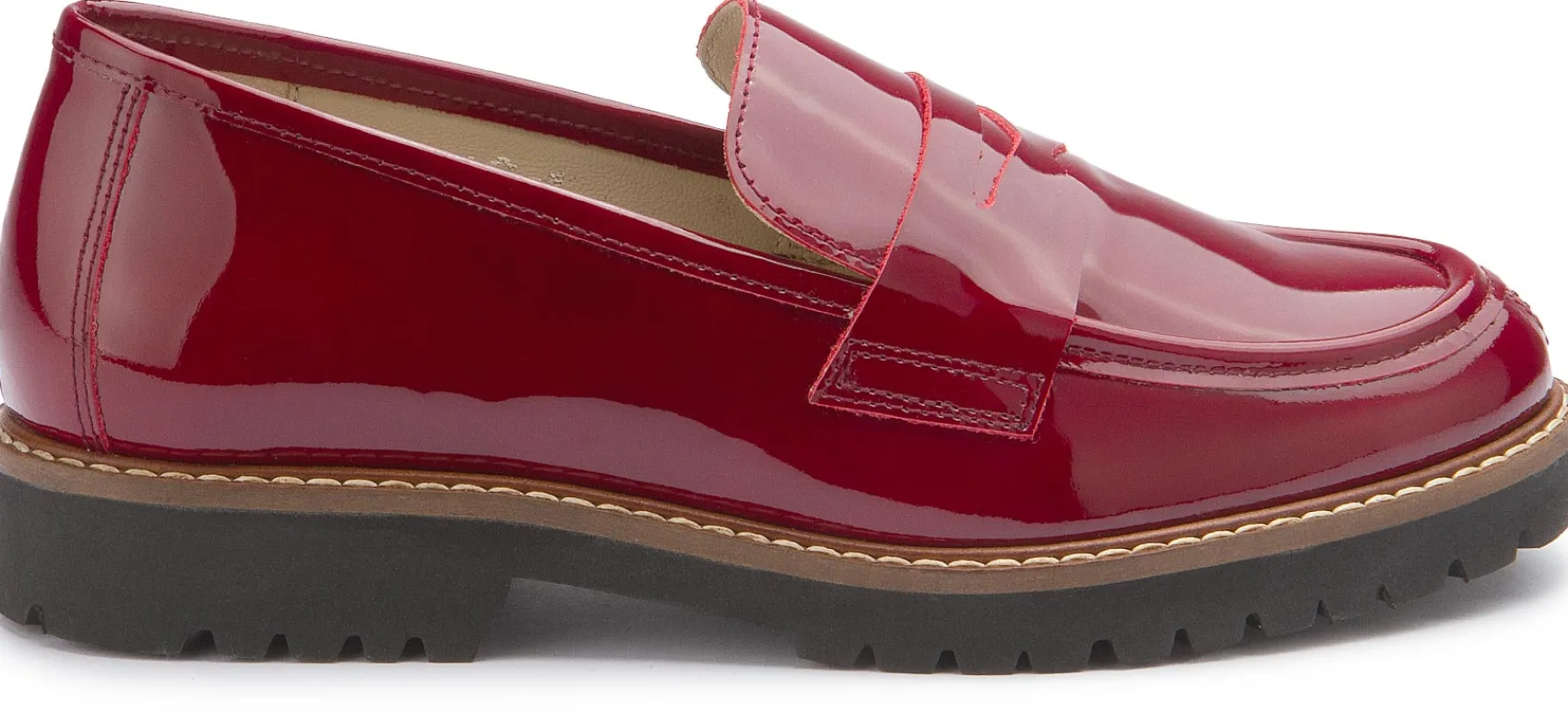 Slipper|Horsch Schuhe Loafer in Übergrößen Rot
