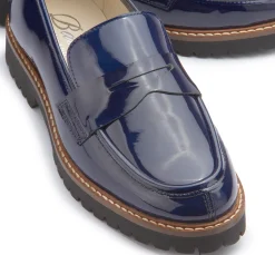 Slipper|Horsch Schuhe Loafer in Übergrößen Blau
