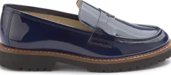 Slipper|Horsch Schuhe Loafer in Übergrößen Blau