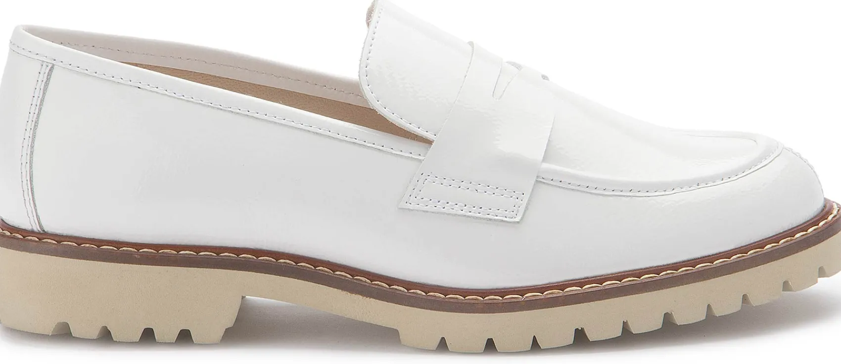Slipper|Horsch Schuhe Loafer in Übergrößen Weiß