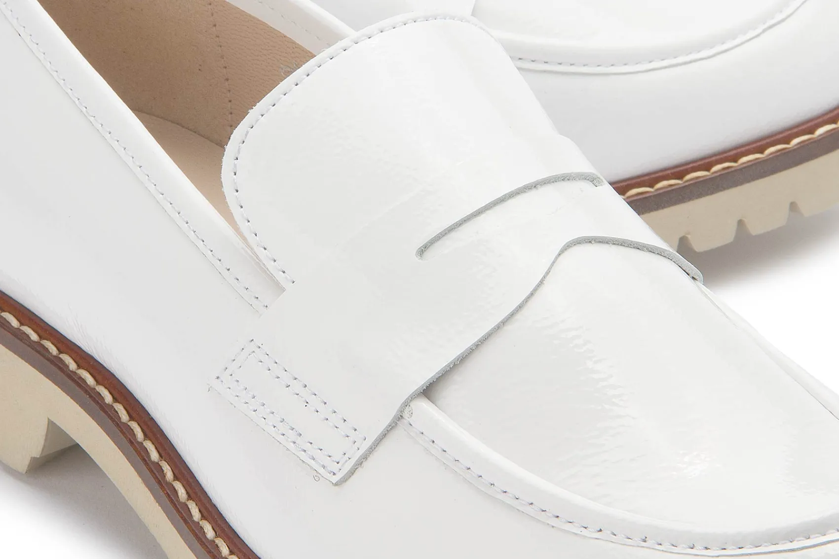 Slipper|Horsch Schuhe Loafer in Übergrößen Weiß