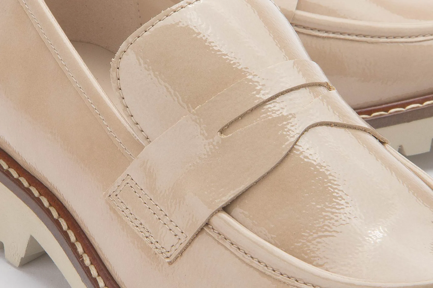 Slipper|Horsch Schuhe Loafer in Übergrößen Beige