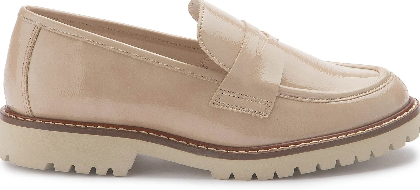 Slipper|Horsch Schuhe Loafer in Übergrößen Beige