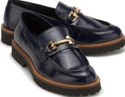 Slipper|Horsch Schuhe Loafer in Übergrößen Blau