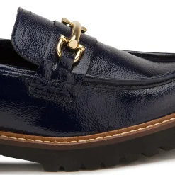 Slipper|Horsch Schuhe Loafer in Übergrößen Blau