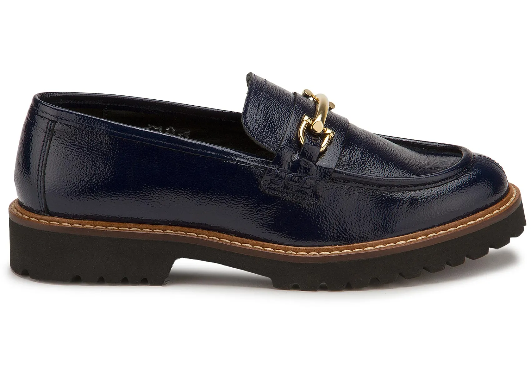Slipper|Horsch Schuhe Loafer in Übergrößen Blau