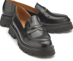 Slipper|Horsch Schuhe Loafer in Übergrößen Schwarz