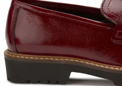 Slipper|Horsch Schuhe Loafer in Übergrößen Rot