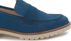 Slipper|Horsch Schuhe Loafer in Übergrößen Blau