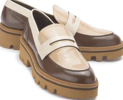 Slipper|Horsch Schuhe Loafer in Übergrößen Beige