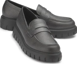 Slipper|Gabor Loafer in Übergrößen Silber