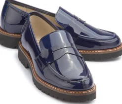 Slipper|Horsch Schuhe Loafer in Untergrößen Blau
