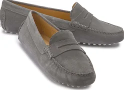 Slipper|Horsch Schuhe Mokassin in Übergrößen Grau