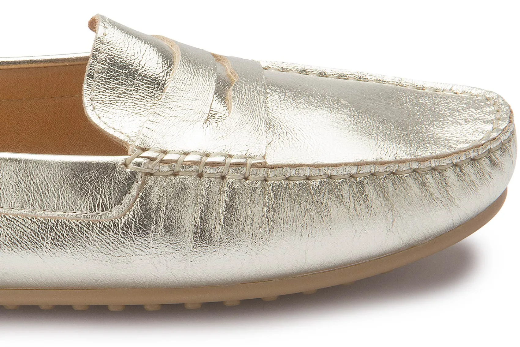 Slipper|Horsch Schuhe Mokassin in Übergrößen Gold