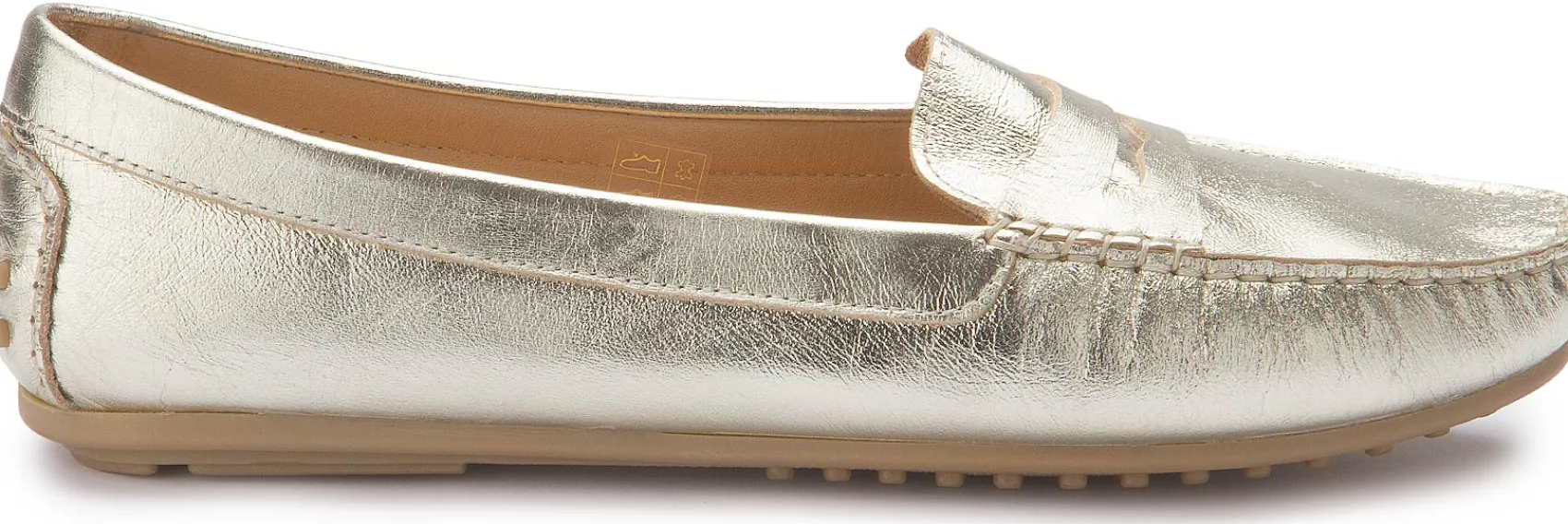 Slipper|Horsch Schuhe Mokassin in Übergrößen Gold