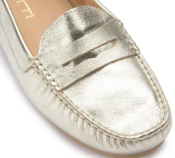 Slipper|Horsch Schuhe Mokassin in Übergrößen Gold