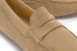 Slipper|Horsch Schuhe Mokassin in Übergrößen Beige