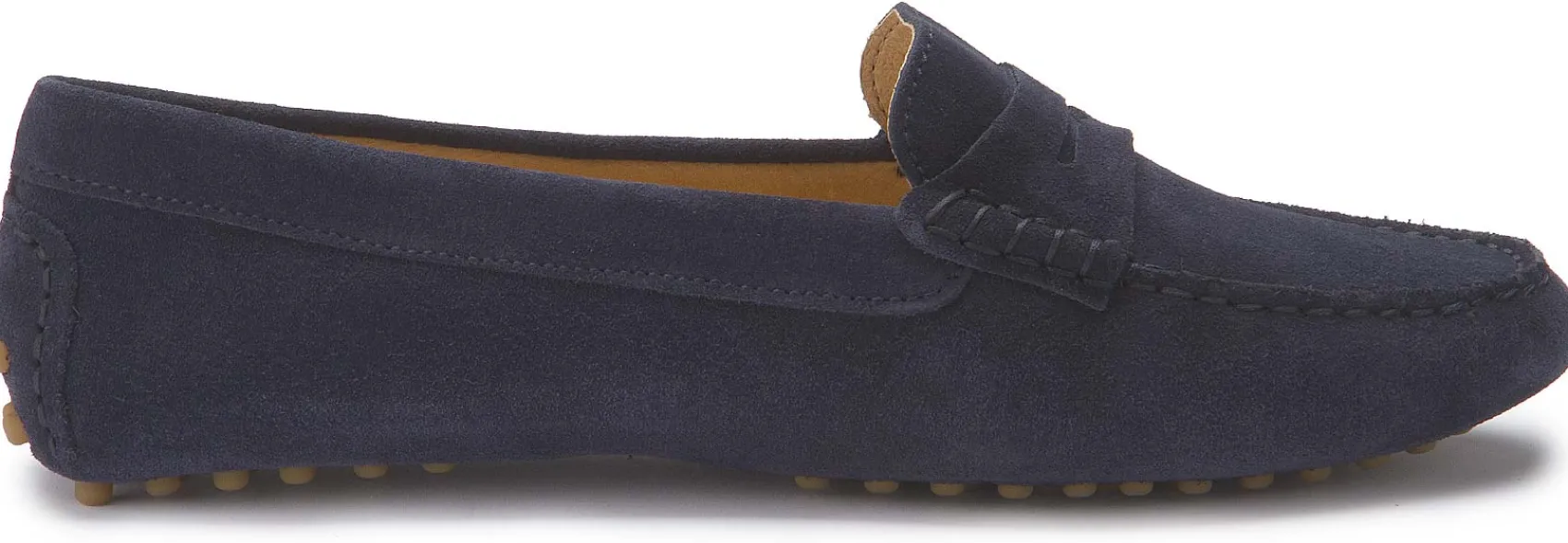 Slipper|Horsch Schuhe Mokassin in Übergrößen Blau