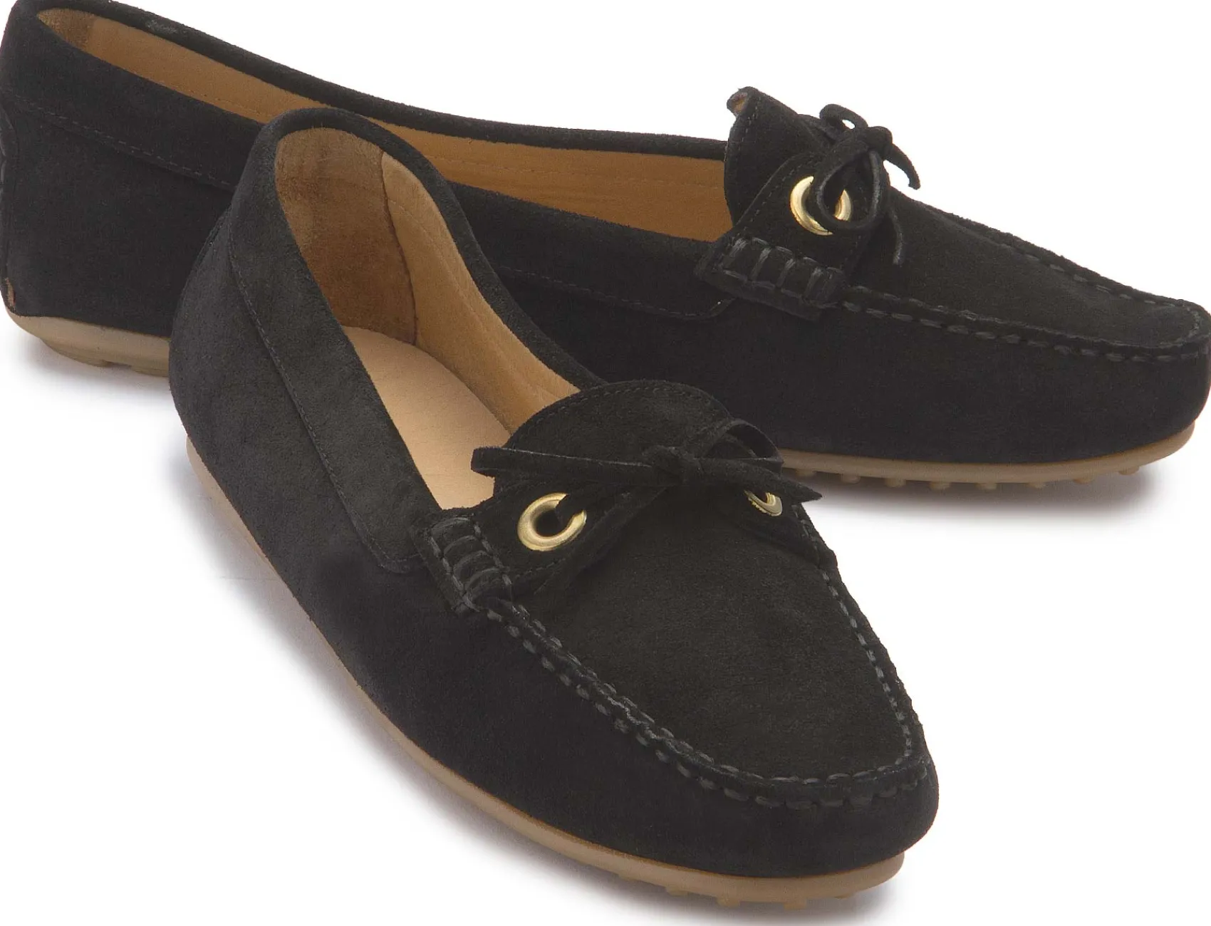 Slipper|Horsch Schuhe Mokassin in Übergrößen Schwarz