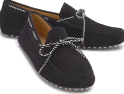 Slipper|Horsch Schuhe Mokassin in Übergrößen Blau