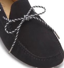Slipper|Horsch Schuhe Mokassin in Übergrößen Blau