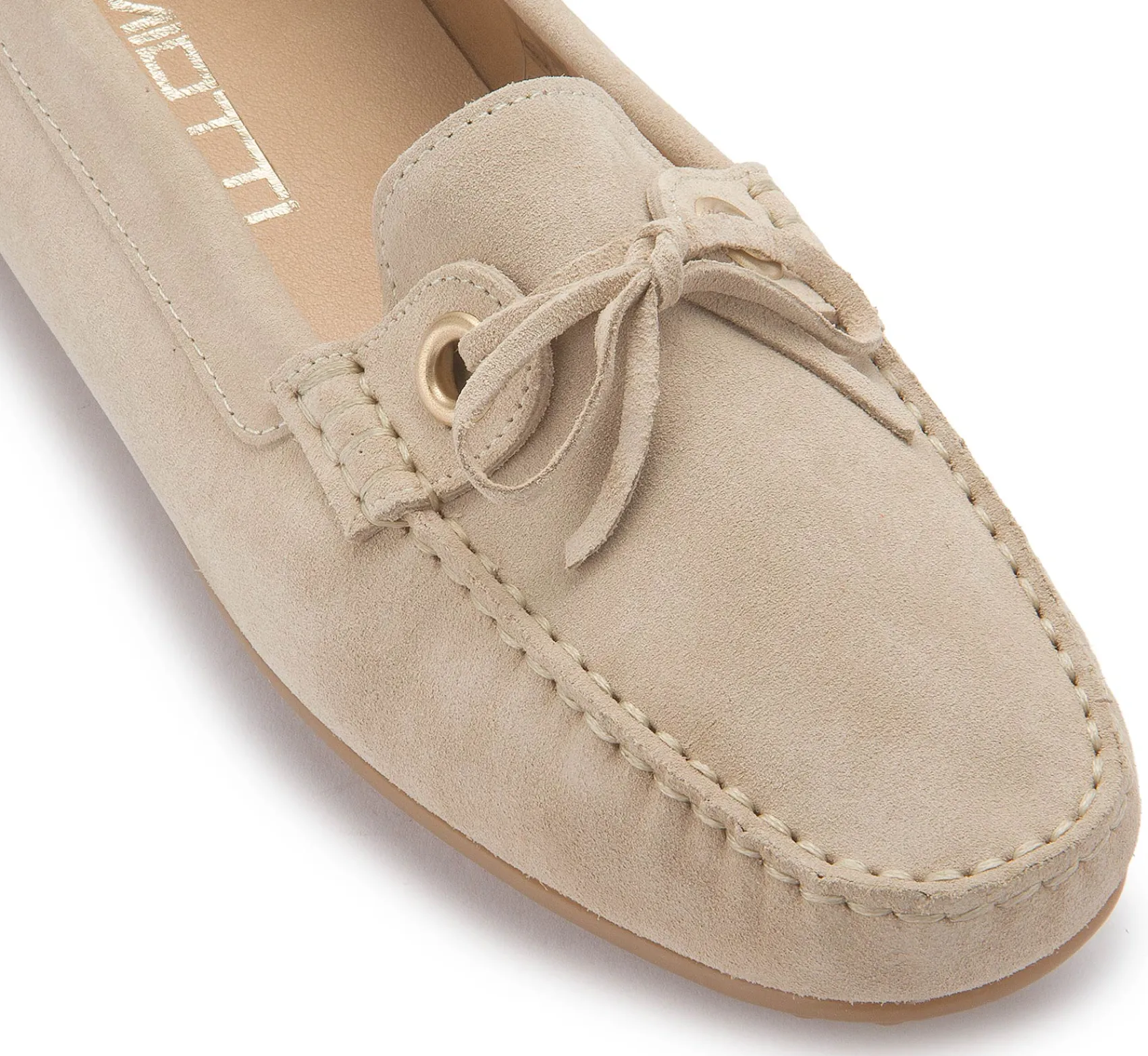 Slipper|Horsch Schuhe Mokassin in Übergrößen Beige