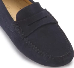 Slipper|Horsch Schuhe Mokassin in Untergrößen Blau