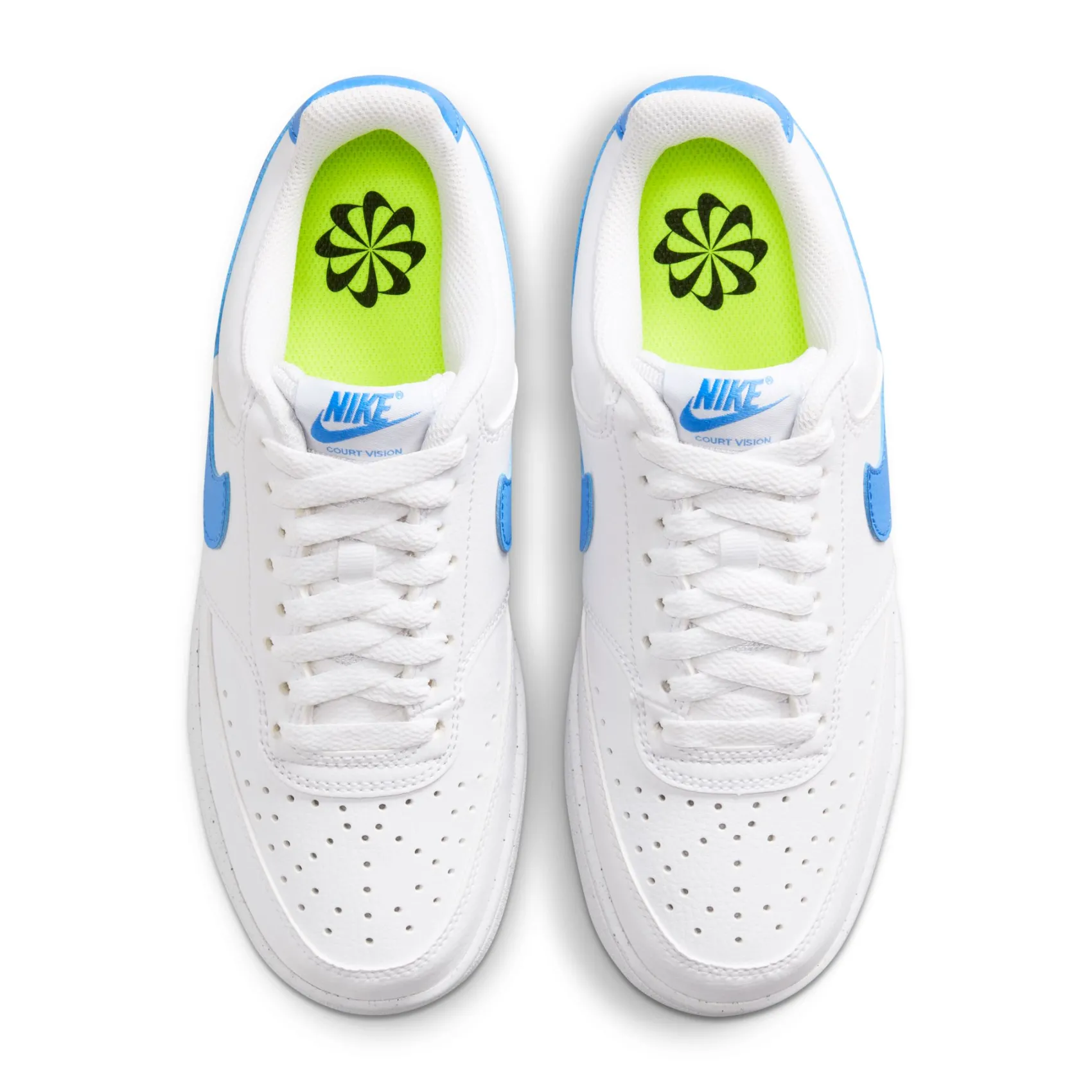 Sneaker|Schnürschuhe|Nike Damen Nike Court Vision Low Next Nature in Übergrößen Weiß
