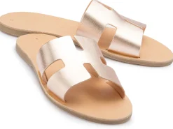 Pantoletten|Horsch Schuhe Pantolette in Übergrößen Gold