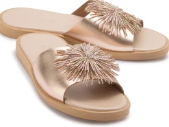 Pantoletten|Horsch Schuhe Pantolette in Übergrößen Gold