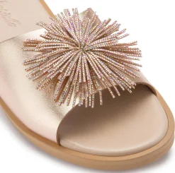 Pantoletten|Horsch Schuhe Pantolette in Übergrößen Gold