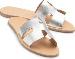 Sandalen|Pantoletten|Horsch Schuhe Pantolette in Übergrößen Silber