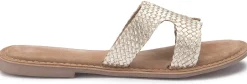 Sandalen|Pantoletten|Horsch Schuhe Pantolette in Übergrößen Gold