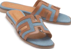 Sandalen|Pantoletten|Horsch Schuhe Pantolette in Übergrößen Blau