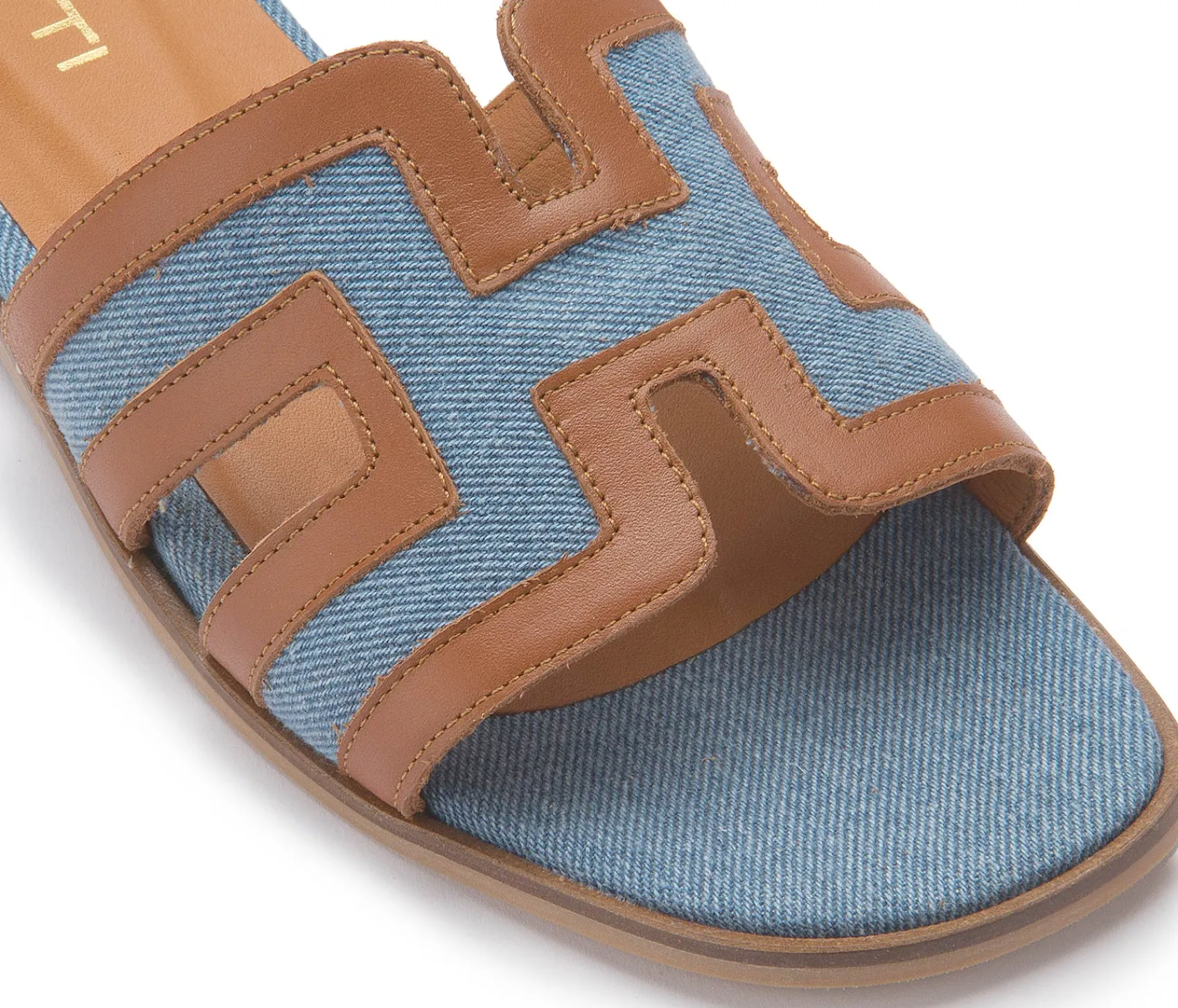 Sandalen|Pantoletten|Horsch Schuhe Pantolette in Übergrößen Blau