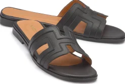 Sandalen|Pantoletten|Horsch Schuhe Pantolette in Übergrößen Schwarz