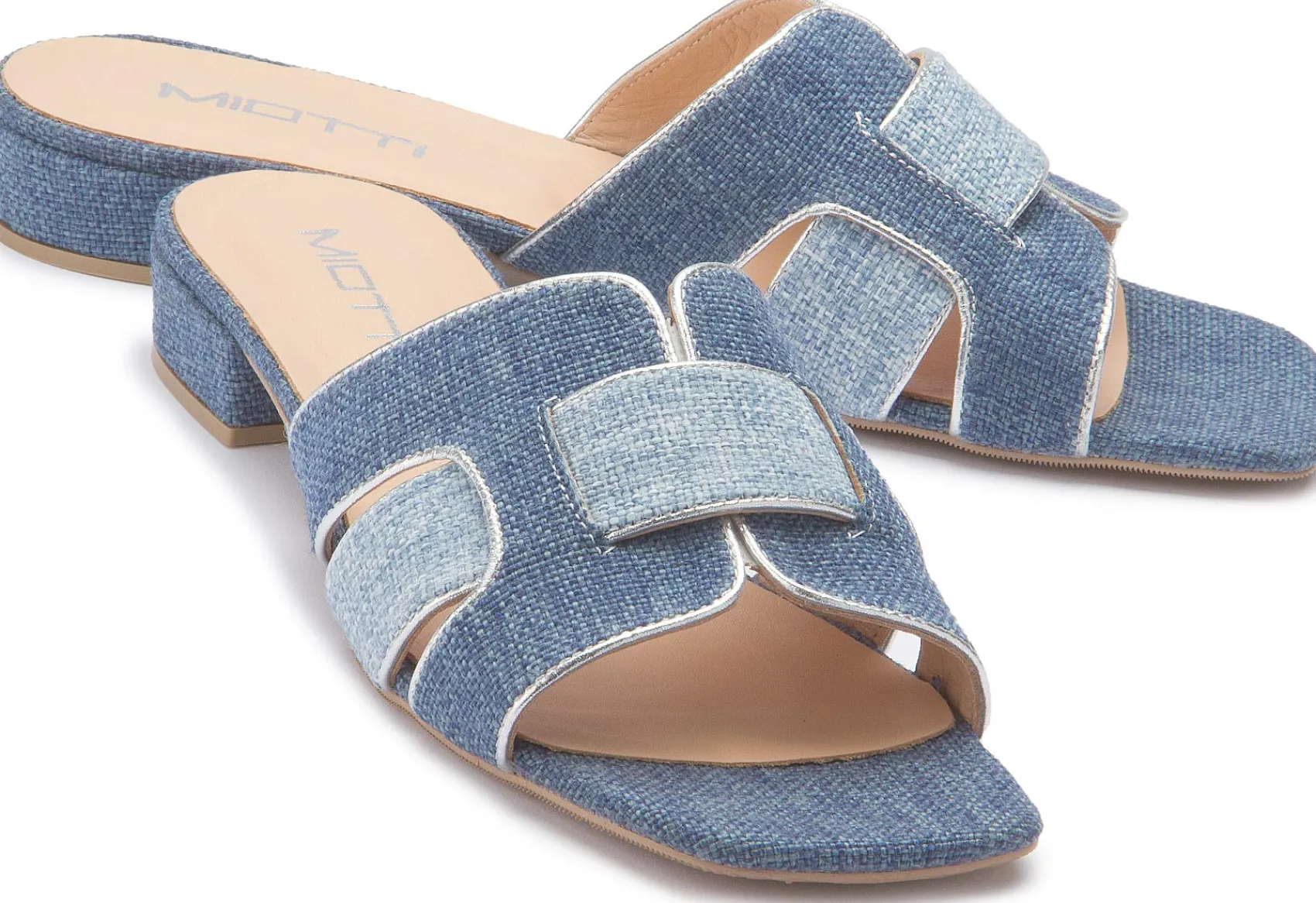 Sandalen|Pantoletten|Horsch Schuhe Pantolette in Übergrößen Blau